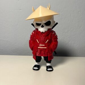 Samurai skull figür